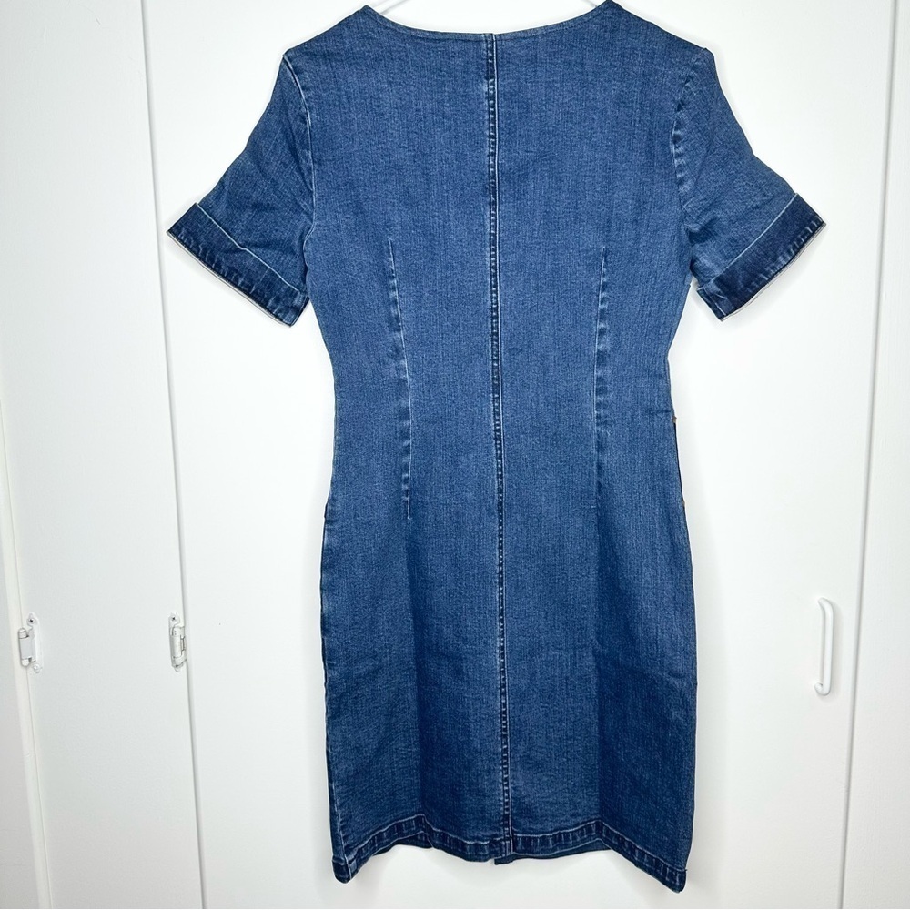 NWT Desigual Blue Denim Short Sleeve Mini Jean Dress Size 34 US 4 - Picture 10 of 16
